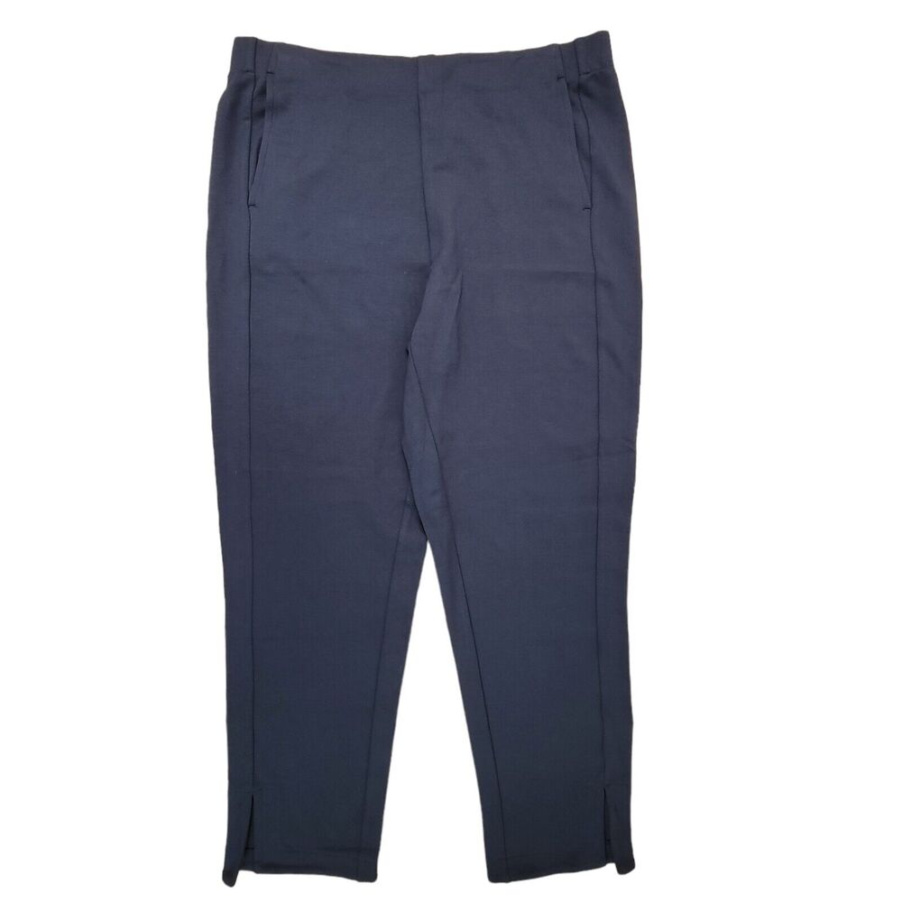 J. Jill Wearever Double-Face Jersey Slim Ankle Pants Navy Blue Womens Size M